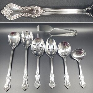 Reed & Barton 18/10 Stainless Heritage Mint Marlborough Serving Utensil Set Of 7